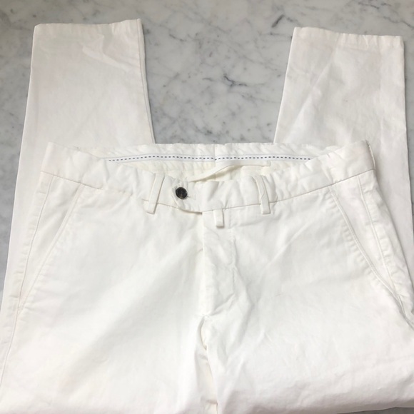 SUITSUPPLY Pure cotton Classic White Chino Pants Size 32